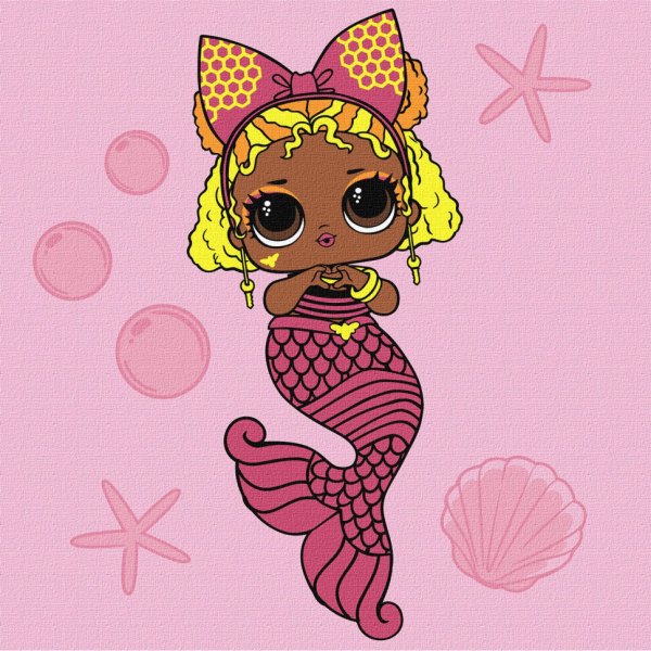 Картина за номерами "L.O.L. Surprise! Mermaids Queen Bee" KHO6265 40х40 см