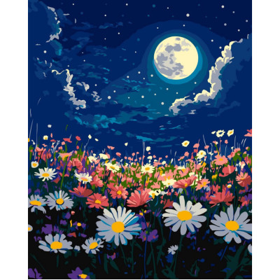 Картина за номерами "Містична ніч над весняним лугом" ©art_selena_ua KHO6386 40х50 см