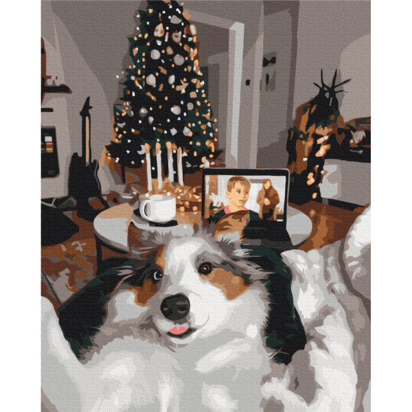 Картина за номерами "Новорічні друзі" BS53373 40х50 см