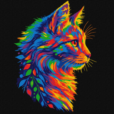 Картина за номерами "Яскравий котик" KHO6822 30х30 см