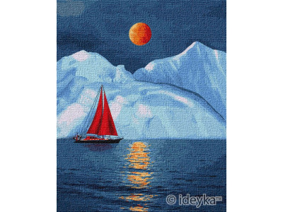 Картина за номерами. Ідейка "Червоний вітрильник" 40х50 см KHO2751