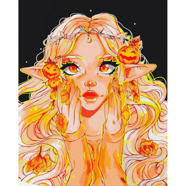 Картина за номерами "Осіння ельфійка" @nila_art_art BS53903 40x50 см