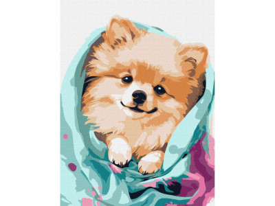 Картина за номерами "Щасливий шпіц" ©art_selena_ua KHO6545 30х40 см