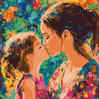 Картина за номерами "Материнський поцілунок" ©art_selena_ua KHO8577 40х40 см