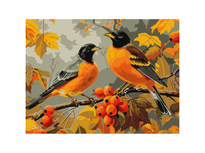 Картина за номерами "Пташки в саду" ©art_selena_ua KHO6638 30х40 см