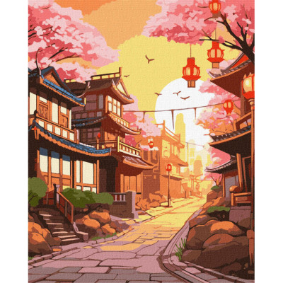 Картина за номерами "Японська вуличка" KHO3645 40х50 см