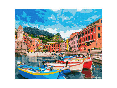 Картина за номерами "Містечко Італії" Ідейка KHO2725 40х50 см