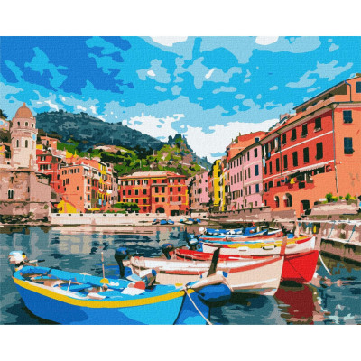 Картина за номерами "Містечко Італії" Ідейка KHO2725 40х50 см