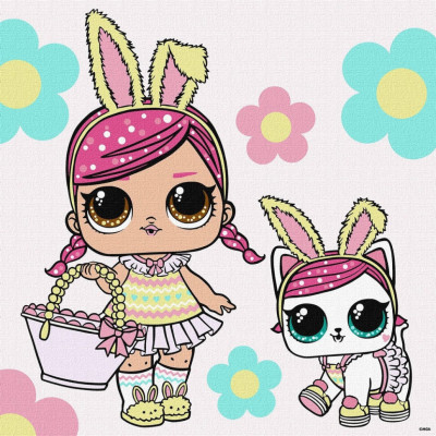 Картина за номерами "L.O.L. Surprise! Spring Bling Hops with Kittea" KHO1102 40х40 см