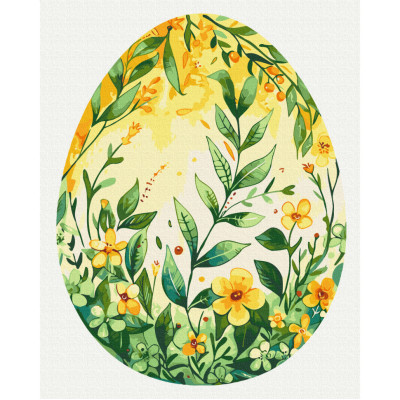Картина за номерами "Квіткове Великоднє яйце" Brushme BS53946 40x50 см