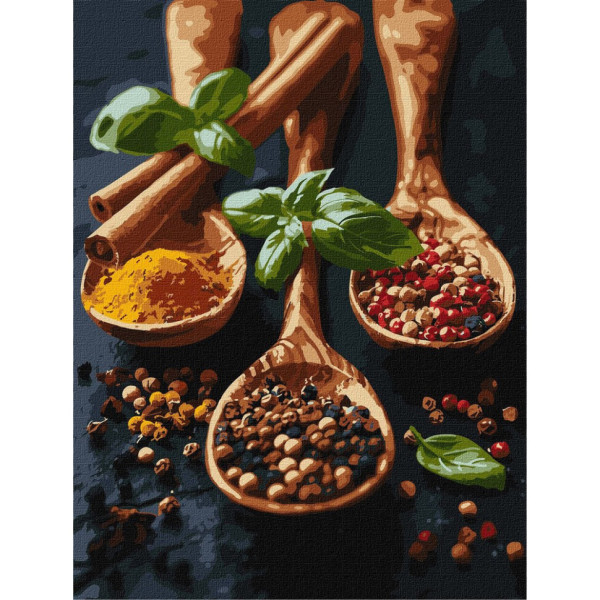 Картина за номерами "Витончені спеції" KHO5689 30х40 см Картина за номерами "Витончені спеції" KHO5689 30х40 см