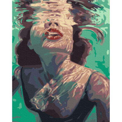 Картина за номерами "Дівчина під водою" Brushme BS38459 40x50 см