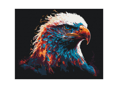 Картина за номерами "Полумʼяний орел" BS53695 Brushme 40х50 см