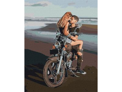 Картина за номерами "Кохання на березі" Ідейка KHO4832 40х50 см