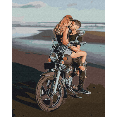Картина за номерами "Кохання на березі" Ідейка KHO4832 40х50 см