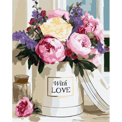 Картина за номерами "Теплі квіткові відтінки" ©art_selena_ua KHO3340 40х50 см