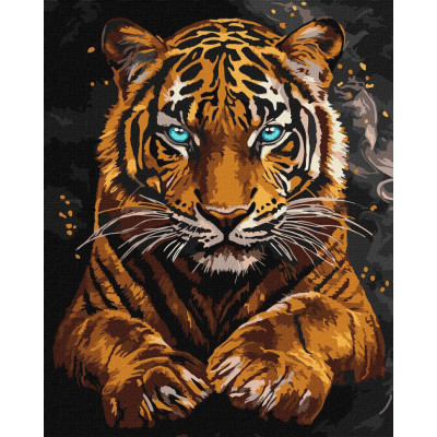 Картина за номерами "Дикий тигр" ©art_selena_ua KHO6812 40x50 см