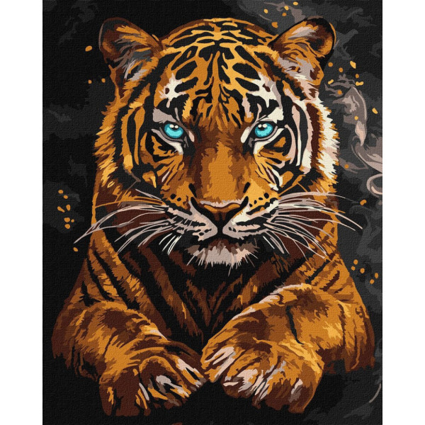 Картина за номерами "Дикий тигр" ©art_selena_ua KHO6812 40x50 см