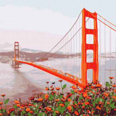 Картина за номерами " Ранковий Сан-Франциско" Ідейка KHO3596 50х50 см