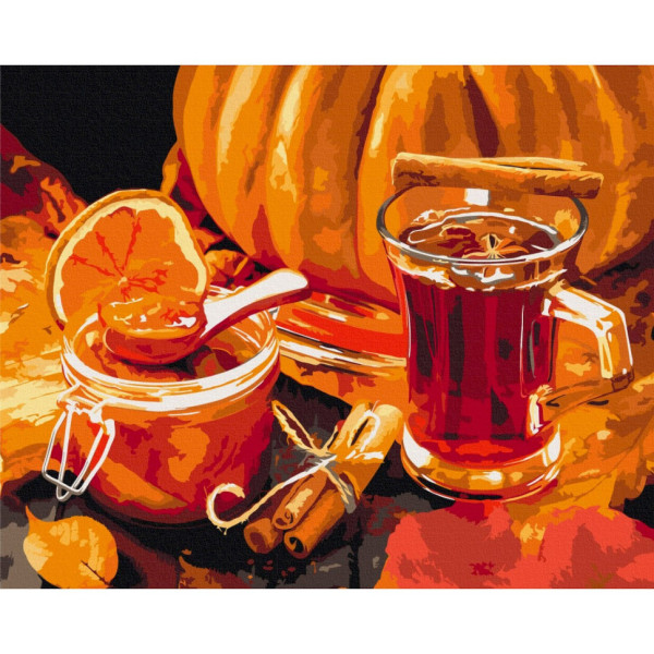 Картина за номерами "Осінній чай" BS52636 40х50 см