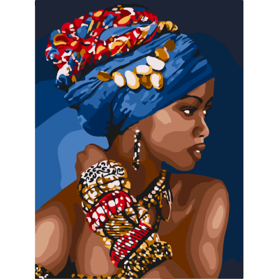 Картина за номерами "African woman" 10369-NN 30х40 см