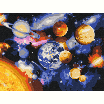 Картина за номерами "Парад з планет" Brushme RBS22268 30x40 см