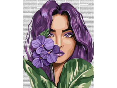 Картина за номерами "Барвиста поезія: Фіалки" ©art_selena_ua KHO8611 40x50 см