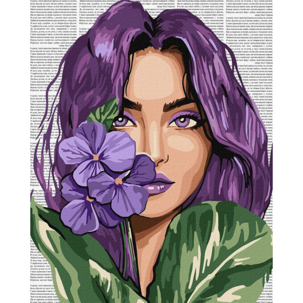 Картина за номерами "Барвиста поезія: Фіалки" ©art_selena_ua KHO8611 40x50 см