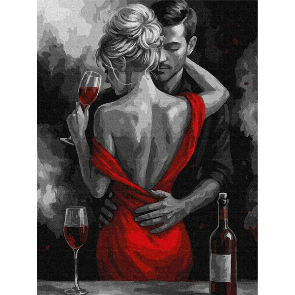 Картина за номерами "Червоне кохання" ©art_selena_ua KHO8697 30х40 см