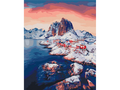 Картина за номерами "Світанок на Лофотенських островах" BS52770 40х50 см
