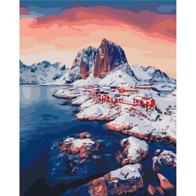 Картина за номерами "Світанок на Лофотенських островах" BS52770 40х50 см