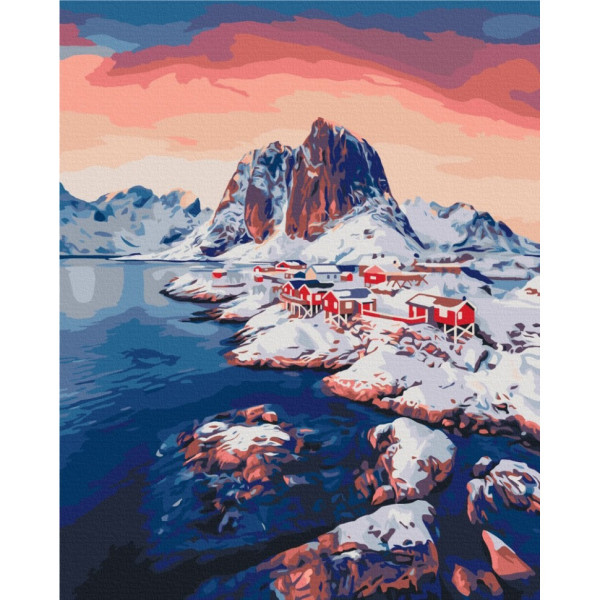 Картина за номерами "Світанок на Лофотенських островах" BS52770 40х50 см