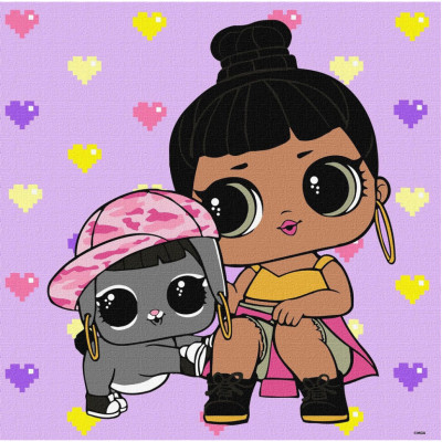 Картина за номерами "L.O.L. Surprise! TroopSurprise Honey Bun With Bunny Hun" KHO6292 40х40 см