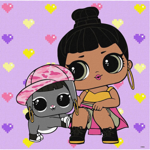 Картина за номерами "L.O.L. Surprise! TroopSurprise Honey Bun With Bunny Hun" KHO6292 40х40 см