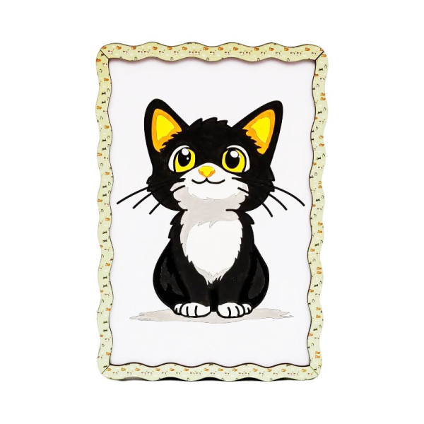 Дитячий набір для розпису по дереву "Котик-мрійник" Puz-22977 формат А5