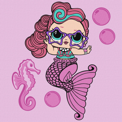Картина за номерами "L.O.L. Surprise! Mermaids Waves" KHO6266 40х40 см