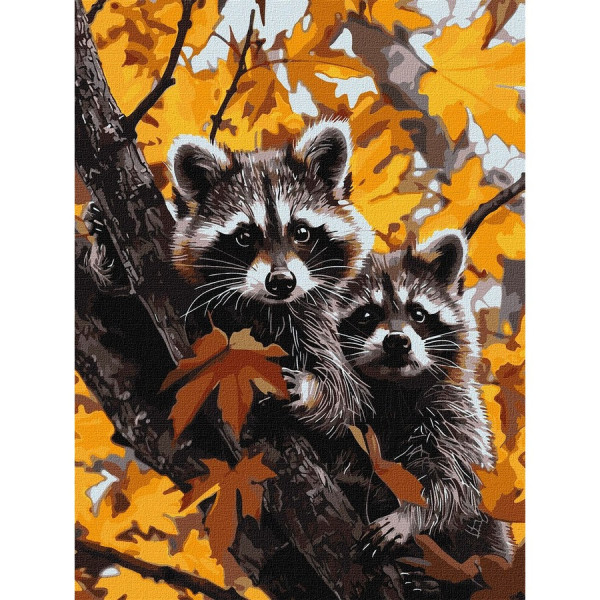 Картина за номерами "Пригода єнотів" ©art_selena_ua KHO6653 30х40 см