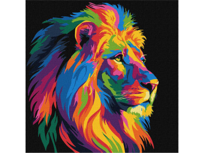 Картина за номерами "Яскравий лев" KHO6823 30х30 см