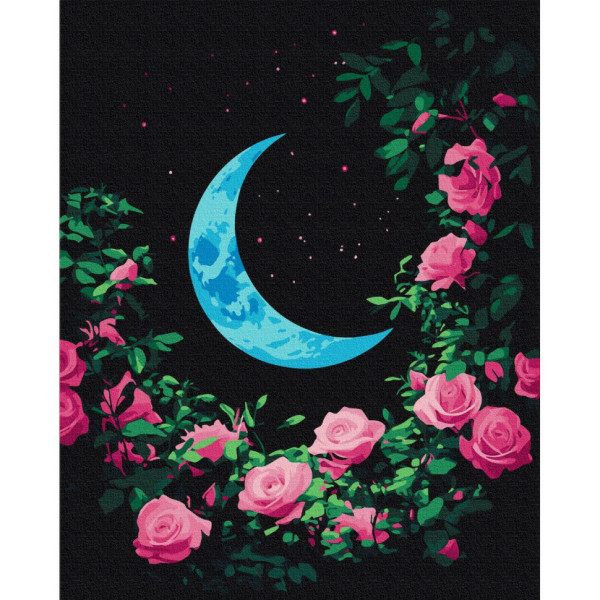 Картина за номерами "Квітучий Місяць" BS54153 40х50 см