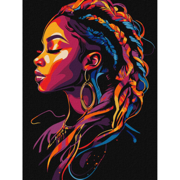 Картина за номерами "Яскраві коси" KHO8494 30х40 см