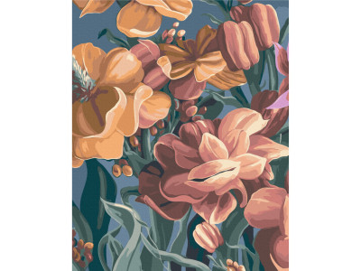 Картина за номерами "Стилізована матіола. Диптих 1" © Yana Biluhina Brushme BS53925 40x50 см
