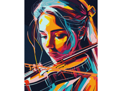 Картина за номерами "Віртуозна скрипалька" ©art_selena_ua KHO8324 40х50 см Картина за номерами "Віртуозна скрипалька" ©art_selena_ua KHO8324 40х50 см