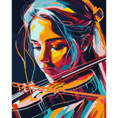 Картина за номерами "Віртуозна скрипалька" ©art_selena_ua KHO8324 40х50 см
