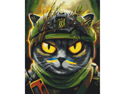 Картина за номерами "Котик розвідник" © Маріанна Пащук Brushme BS53311 40х50 см
