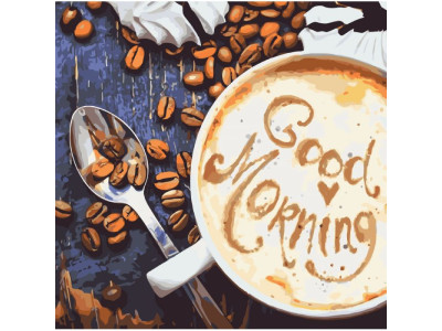 Картина за номерами. Натюрморт "Good Morning" KHO5523 40 * 40 см