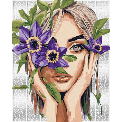 Картина за номерами "Барвиста поезія: Клематис" ©art_selena_ua KHO8582 40х50 см