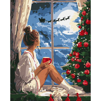 Картина за номерами "Різдвяний вечір" ©art_selena_ua KHO8696 40х50 см