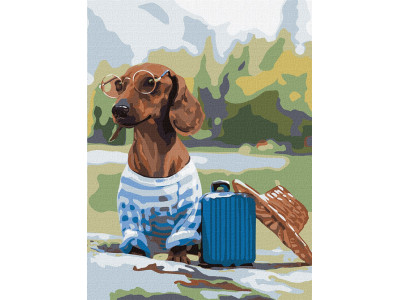 Картина за номерами. Ідейка "Маленький мандрівник" 30х40см KHO4275