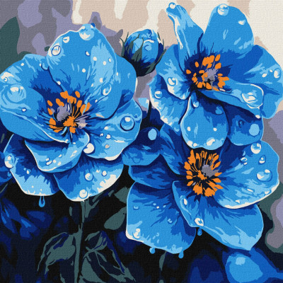 Картина за номерами "Фіалки щоранку" KHO3317 30х30 см