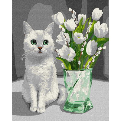 Картина за номерами "Білосніжна весна" Ідейка KHO4319 40х50 см